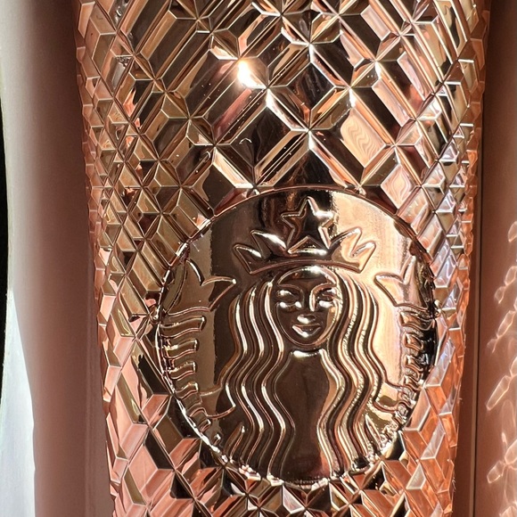 Starbucks Rose Gold Cold Cup Ornament, Keychain Holiday 2023   New - Picture 3 of 4